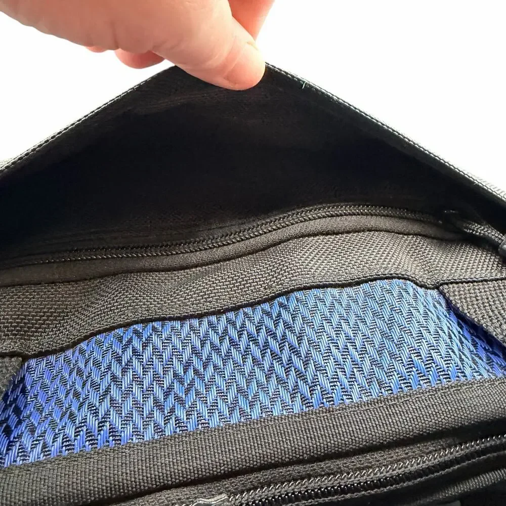 WaterField Designs Black Blue Laptop Bag Messenger Briefcase SF Made